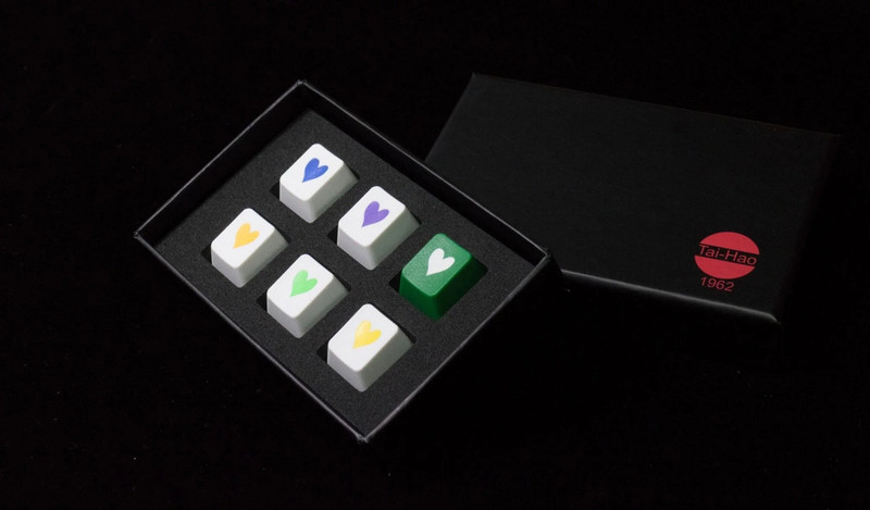 Tai-Hao 6 Key ABS Heart Set - Green - أكسسوار لوحة مفاتيح